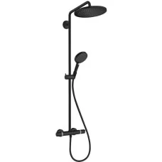 Душевая система Hansgrohe Croma Select S Showerpipe 280 1jet EcoSmart 26891670 черный матовый