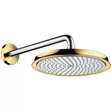 Верхний душ на кронштейне Hansgrohe Classic 240 1jet с держателем 27424090 золото