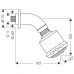 Боковой душ на кронштейне Hansgrohe Clubmaster 3jet 27475000 хром