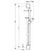 Душевая штанга Hansgrohe Unica'C 0,90 м 27610000 хром 