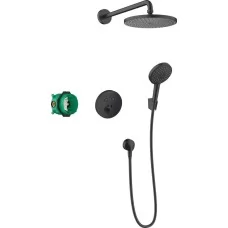 Душевая система Hansgrohe Raindance S 240 1jet PowderRain ShowerSelect S 27959670 черный матовый