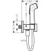 Смеситель с гигиенической лейкой Hansgrohe Bidette 1jet E 29233340 графит