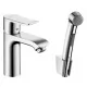 Смеситель с гигиенической лейкой Hansgrohe Metris 31285000 хром