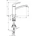 Смеситель для кухни Hansgrohe Focus M41 160 31804000 хром