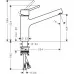 Смеситель для кухни Hansgrohe Talis M52 170 Eco 1jet 32857000 хром