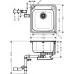 Кухонная мойка Hansgrohe S41 S412-F400 43335800 нержавеющая сталь