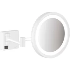 Косметическое зеркало Hansgrohe AddStoris 41790700 с LED-подсветкой, белый матовый