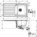 Кухонная мойка Hansgrohe S41 S4113-F340 43337800 нержавеющая сталь