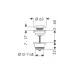 Донный клапан Hansgrohe Push-Open 50100820 с переливом сталь