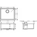 Кухонная мойка Hansgrohe S71 S719-U500 43427800 нержавеющая сталь