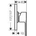 Смеситель для душа Hansgrohe Vernis Shape 71658000 хром