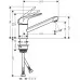 Смеситель для кухни Hansgrohe Focus M42 100 CoolStart, EcoSmart 1jet 71809000 хром