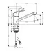 Смеситель для кухни Hansgrohe Focus M43 100 1jet 71818000 хром