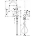 Смеситель для кухни Hansgrohe Talis M54 210 1jet 72802670 черный матовый