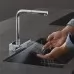 Смеситель для кухни Hansgrohe Aquno Select M81 250 2jet 73836670 черный матовый