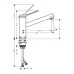 Смеситель для кухни Hansgrohe Zesis M33 150 Eco 1jet 74811000 хром