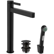 Смеситель с гигиенической лейкой Hansgrohe Finoris 260 76220670 черный матовый