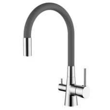 Смеситель для кухни под фильтр Ledeme L4955-9 хром/серый