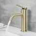 Смеситель для умывальника Rea CLIF GOLD BRUSH Low REA-B5323 золото матовое