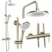 Душевая система Rea Foss Clif Brush Gold REA-P3913 матовое золото