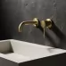 Смеситель для умывальника Rea Lungo Stripe Brush Gold REA-B7431 матовое золото