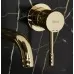 Смеситель для умывальника Rea Lungo Diamond Gold + BOX REA-B0539 глянцевое золото