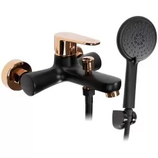 Смеситель для ванны Rea Mild Black Rose Gold REA-B4813 черный матовый / розовое золото
