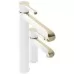 Смеситель для умывальника Rea Melia white gold REA-B2709 белый / золотой