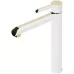 Смеситель для умывальника Rea Melia white gold REA-B2709 белый / золотой