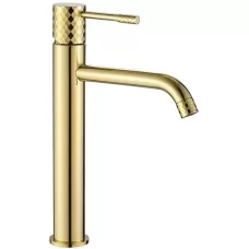 Смеситель для умывальника Rea Lungo Diamond Gold High REA-B8995 глянцевое золото