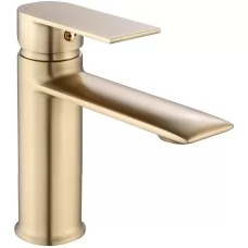 Смеситель для умывальника Rea Veneta Brush Gold low REA-B3010 золотой матовый