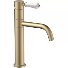 Смеситель для умывальника Rea Serra Brush Gold low REA-B1144 золото матовое