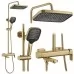 Душевая система Rea Arlo Brush Gold REA-P7441 матовое золото