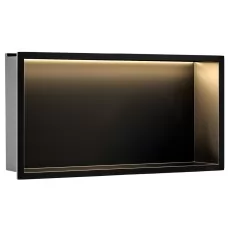Полка встраиваемая Rea LED black RE..