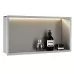 Полка встраиваемая Rea LED steel brush REA-08544 30x60 матовая сталь
