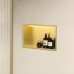 Полка встраиваемая Rea LED brush gold REA-08545 30x45 матовое золото