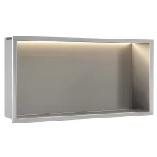 Полка встраиваемая Rea LED steel br..