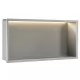 Полка встраиваемая Rea LED steel brush REA-08544 30x60 матовая сталь