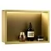 Полка встраиваемая Rea LED brush gold REA-08545 30x45 матовое золото