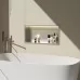 Полка встраиваемая Rea LED steel brush REA-08547 30x45 матовая сталь