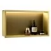 Полка встраиваемая Rea LED brush gold REA-08543 30x60 матовое золото