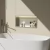 Полка встраиваемая Rea LED steel brush REA-08544 30x60 матовая сталь