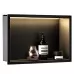 Полка встраиваемая Rea LED black REA-08546 30x45 черный