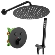 Душевая система Rea Lungo Miler Black REA-P6713 черный матовый