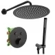 Душевая система Rea Lungo Miler Black REA-P6713 черный матовый