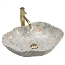 Умывальник Rea Pearl Ruststone REA-U0620 50х38 имитация камня