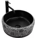 Умывальник Rea Florisa black matt REA-U3307 40х40 рисунок