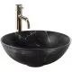 Умывальник Rea Stella Black Marble Brush REA-U9086 35x35 черный мрамор