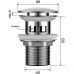 Донный клапан Roxen P02BN (nickel brush) с переливом матовый никель