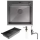 Кухонная мойка Roxen Simple 560220-50B-V 50x48 графит/вулканический песок